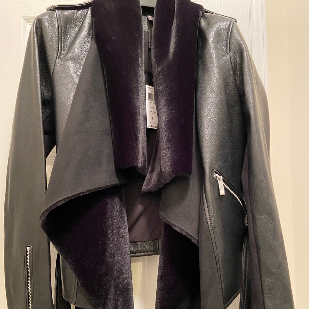 Bcbg leather jacket size S